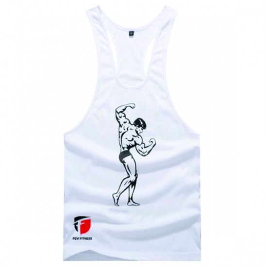 BODYBUILDING SINGLET/ FITNESS WORKOUT COTTON TANK VEST