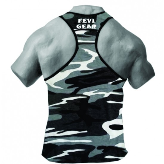 MEN GREY CAMO GYM TANK TOPS