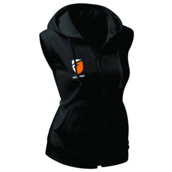 WOMEN ZIP UP VEST HOODIE