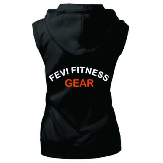 WOMEN ZIP UP VEST HOODIE