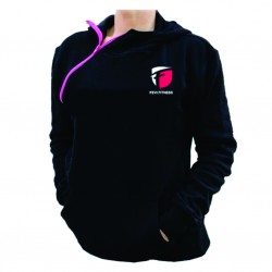 WOMEN SHOULDER ZIP HOODIE