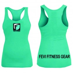 WOMENS 100 COTTON FITNESS GYM TANK TOPS