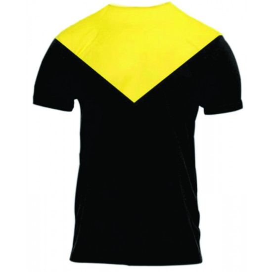 NEW FEVI FITNESS  COTTON CONTRAST V-CUT PANELS T SHIRT