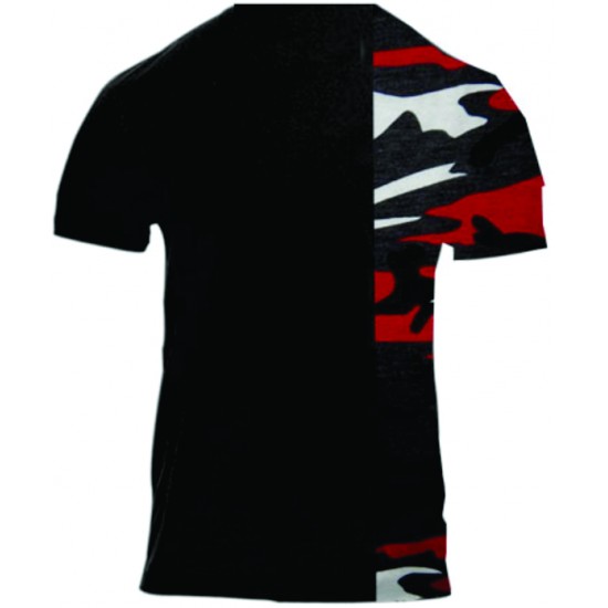 NEW FEVI FITNESS  DESIGN COTTON CAMOUFLAGE SIDE PANELS T SHIRT