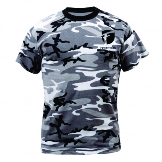 100% COTTON GREY CAMOUFLAGE T SHIRT