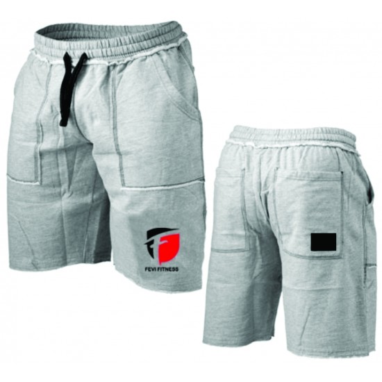 MEN FITNESS GYM SWEAT-SHORTS/ FLEECE GYM CARGO SHORTS