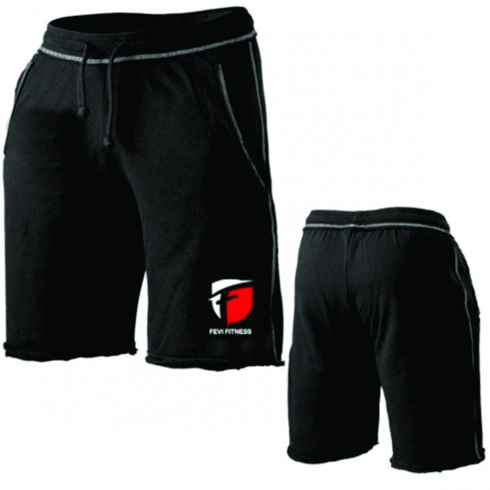 80%COTTON 20%POLYESTER FLEECE GYM SHORTS/ FITNESS GYM SHORTS