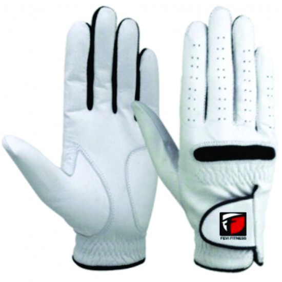 Men's Dura Feel VII Cadet Left Hand Black Golf Glove / Women's Dura Feel IV Regular White Golf Glove