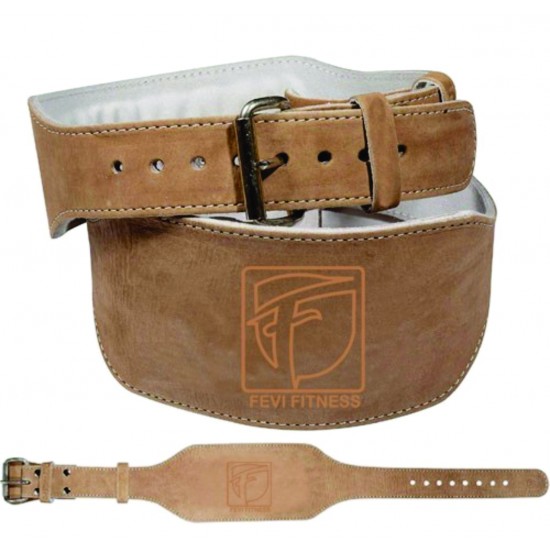 WEIGHT LIFTING 6" LEATHER BELT