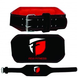 6" PADDED SUEDE LEATHER WEIGHT LIFTING BELT