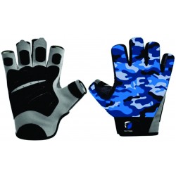 NEW FEVI FITNESS BLUE CAMOUFLAGE WEIGHTLIFTING GYM GLOVES