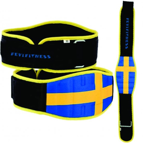 SWEDEN FLAGGED WEIGHT LIFTING TRAINING BELT