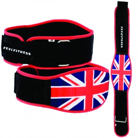 UK FLAGGED WEIGHT LIFTING TRAINING BELT