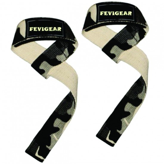 NEOPRENE-PADDED CAMO WEIGHT LIFTING STRAPS