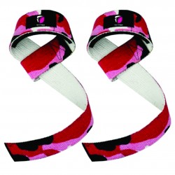 WEIGHT LIFTING WRIST WRAPS FITNESS TRAINING STRAPS CAMO PINK